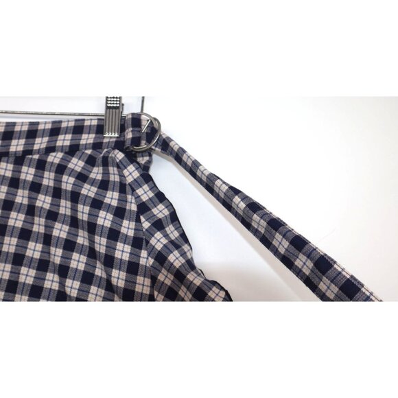 Y2K Vintage Earth Music & Ecology Gingham Wrap Skirt Ruffle Hem Sz M Cottagecore - Picture 8 of 13